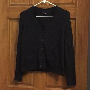 Petite - black button cardigan with pockets